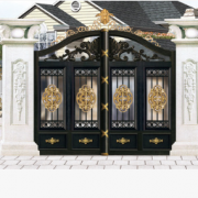 厂家批发定做高档铝艺欧式别墅庭院门铝合金耐腐蚀花园门